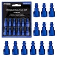 thumbnail image 1 of Masterpro, Aluminum Blue Industrial I/M Type Plug Air Tool Fittings 1/4" NPT 12 Pieces, 1 of 5