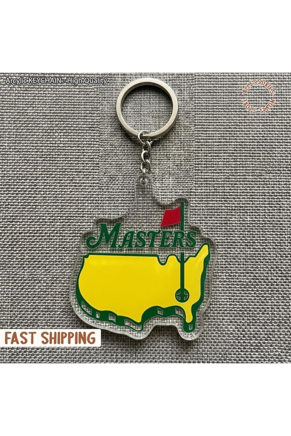 Masters 2026 Golf Keychain - USA Tournament Acrylic Charm - Golf Enthusiast Souvenir - Masters Golf Course Keyring - Gift for Golfers
