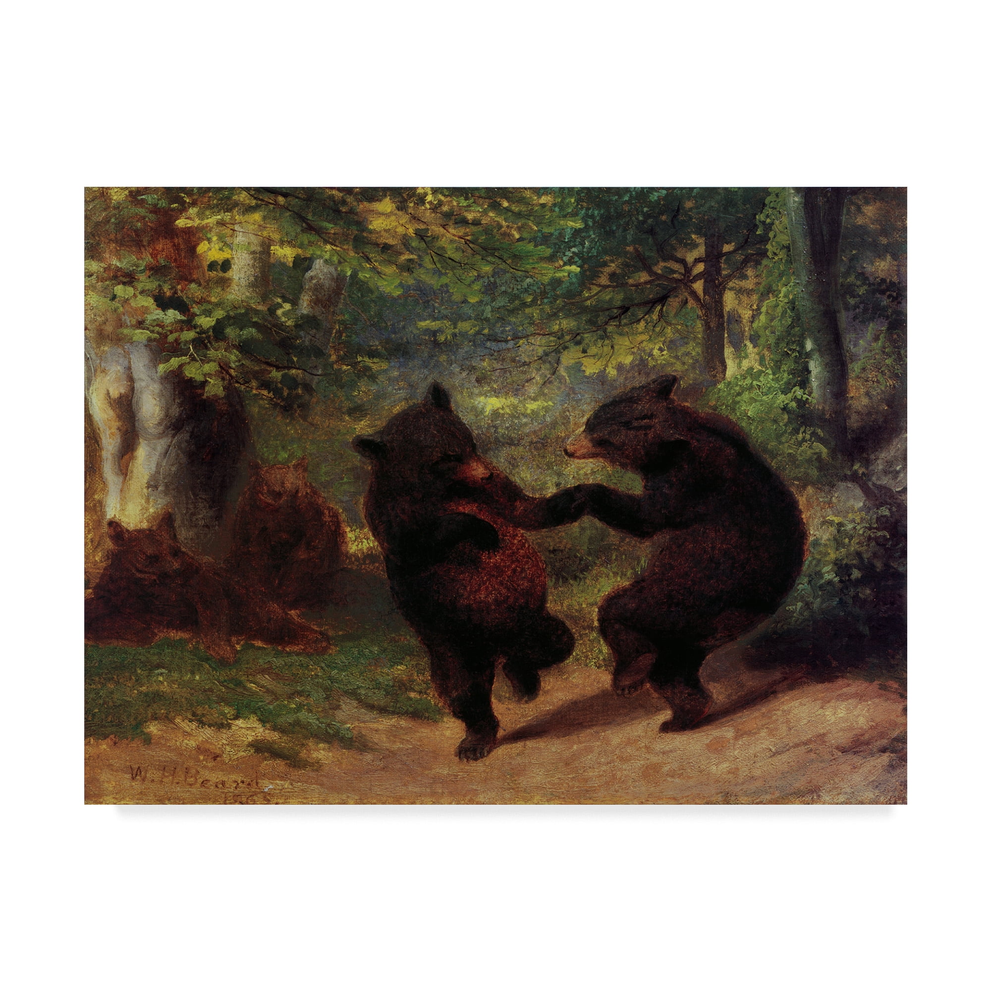 Dancing Bears 14" x 19" Canvas Art