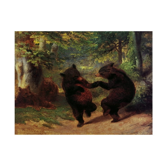 Trademark Fine Art Masters Collection Dancing Bears Canvas Wall Art - 18x24