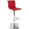 thumbnail image 1 of Masters Contemporary Adjustable Barstool with Swivel in Red Faux Leather by LumiSource, 1 of 8