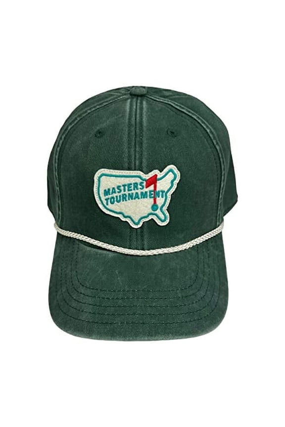 Masters Dark Green Brushed Cotton Retro Felt Map Patch Rope Hat
