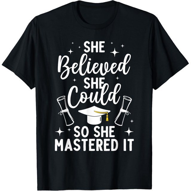 Masters Degree Graduation Art For Women Girl Masters Degree TShirt