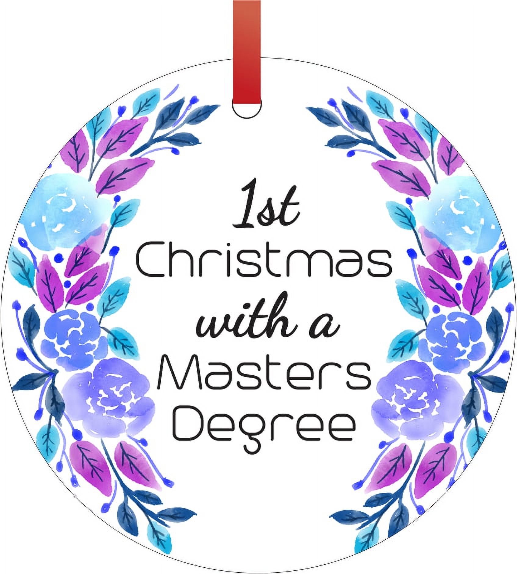 Masters Degree Ornament, College Degree Ornament , College Christmas Ornament , Unique Xmas Ornament - image 1 of 1