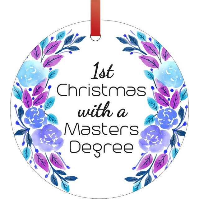Masters Degree Ornament, College Degree Ornament , College Christmas Ornament , Unique Xmas Ornament