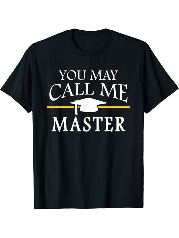 Masters Degree University School Gift: Mens & Womens Graphic T-ShirtMen and women can wear, black T-shirts, gifts. Age: M,LXL 2XL, 3XL, 399XL