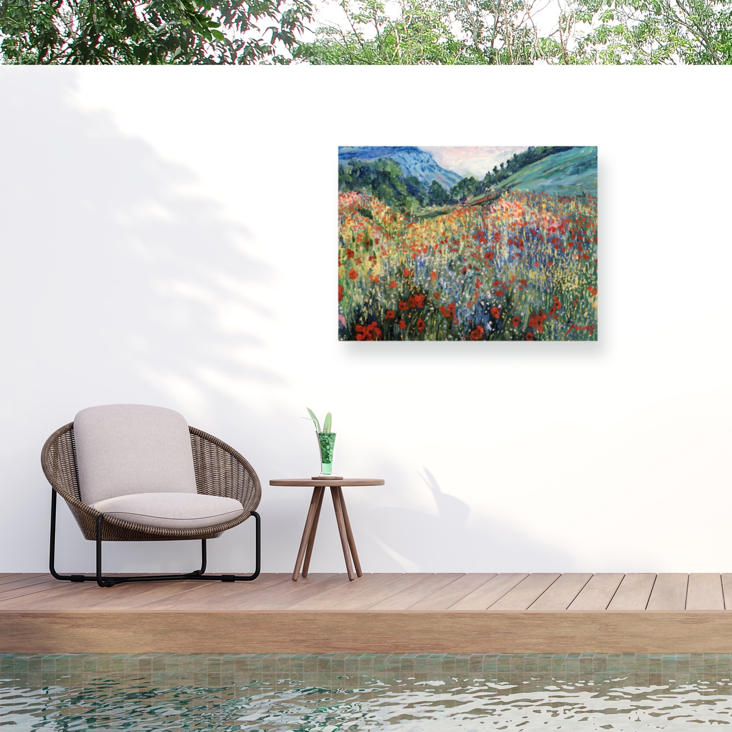 14x19 Colorful Landscape Aluminum Framed Canvas Print