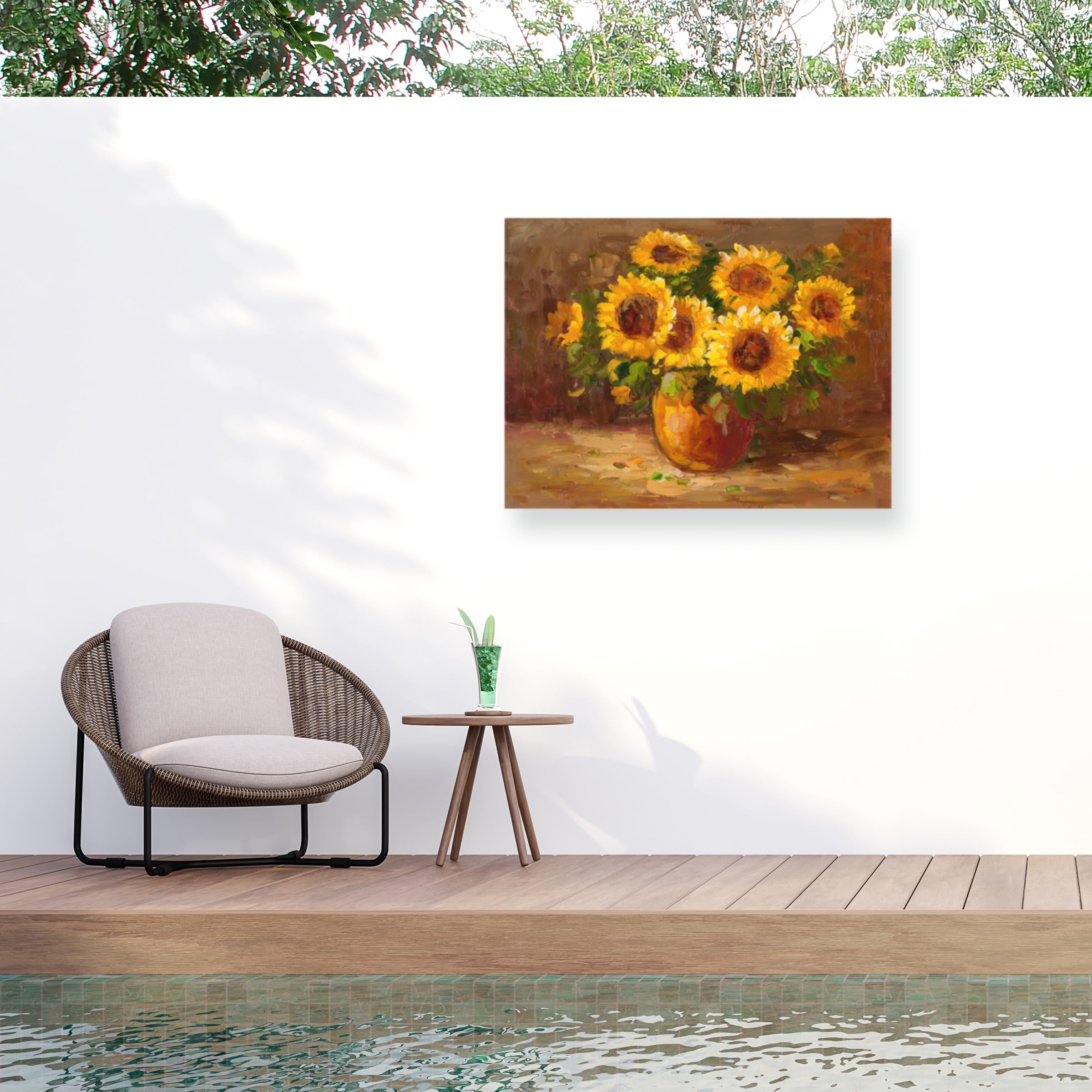 Masters Fine Art 'Sunflowers Still Life' Outdoor All-Weather Wall Decor