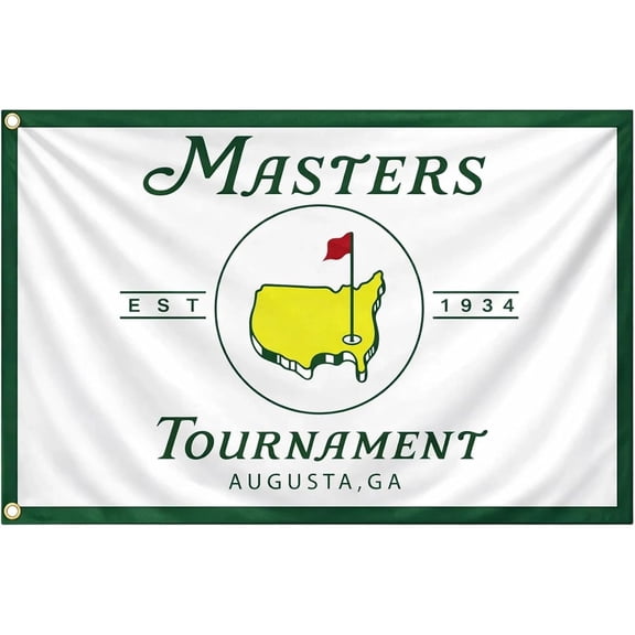 Masters Golf Flag, Durable 3x5 FT Golf Banner with Double-Sided Mirror Print, Waterproof Polyester Material for Indoor and Outdoor Decor, for Golf Enthusiasts and Party Celebrations