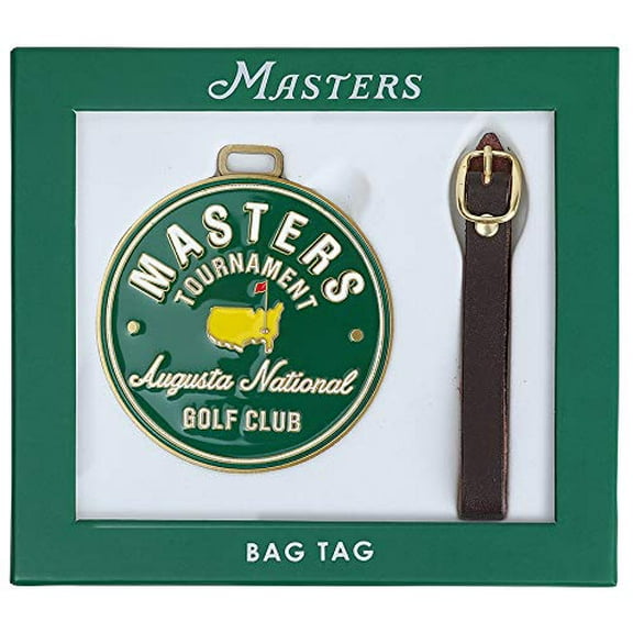 Masters Golf Tournament Augusta National Metal Bag Tag With Leather Strap