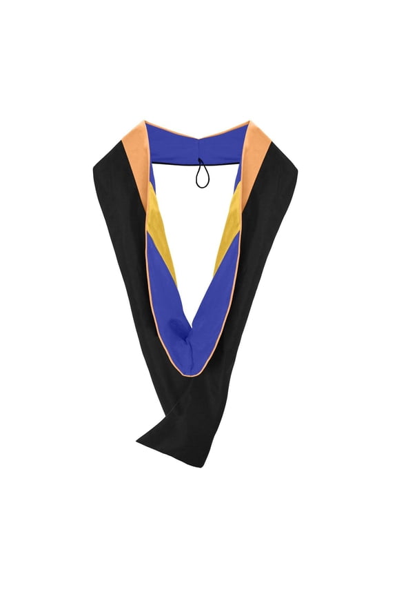 Masters Hood For Nursing - Apricot/Royal Blue/Gold