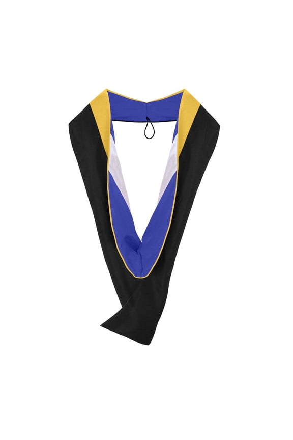 Masters Hood For Science, Mathematics, Political Science - Gold/Royal Blue/White