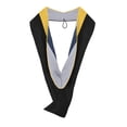 thumbnail image 1 of Endea Graduation Masters Hood For Science, Mathematics, Political Science - Gold/Silver/Navy Blue, 1 of 6