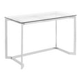 thumbnail image 1 of Masters Modern Office Desk In Mirrored Chrome With Clear Glass Top, 1 of 7