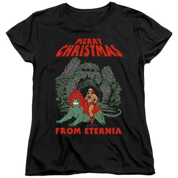 Masters Of The Universe/Eternia Christmas S/S Women'S T-Shirt Black