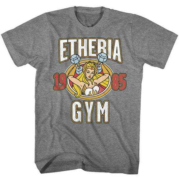 Masters Of The Universe Etheria Gym Graphite Heather Adult T-Shirt 5Xl