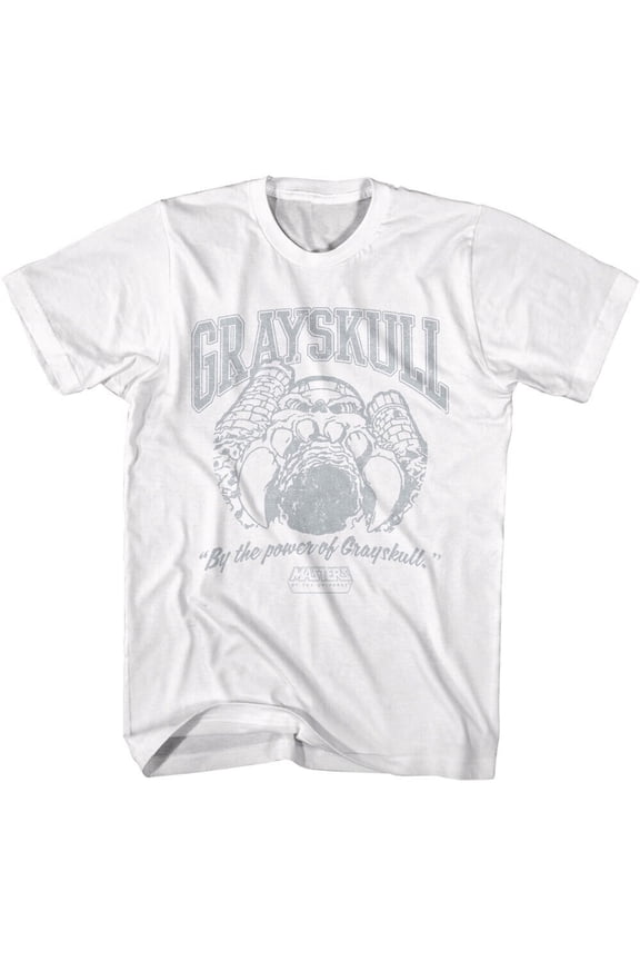 Masters Of The Universe Grayskull Collegiate White Adult T-Shirt