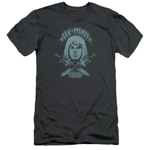Masters Of The Universe/He Man S/S Adult 30/1 T-Shirt Charcoal