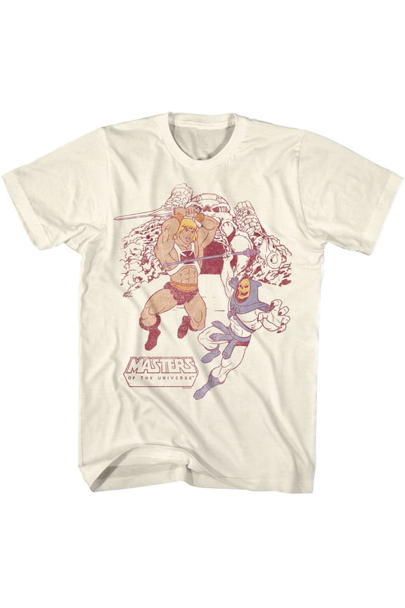 Masters Of The Universe He Man Skeletor Grayskull Natural Adult T-Shirt