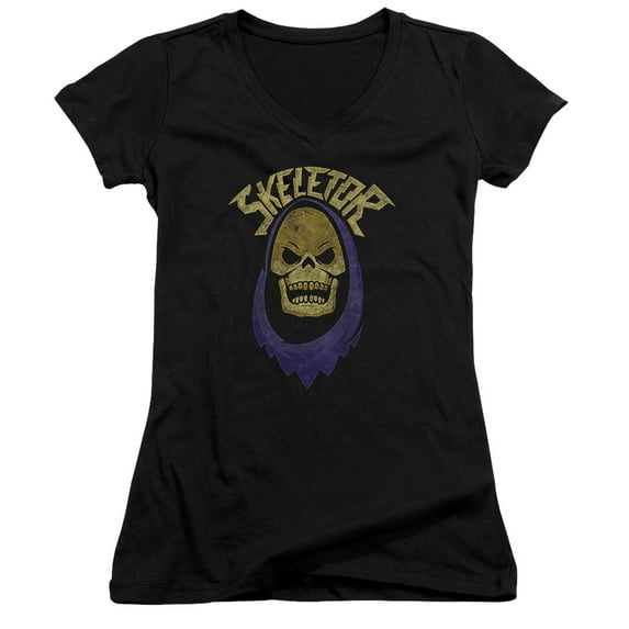 Masters Of The Universe/Hood Junior Women's V-Neck T-Shirt Black