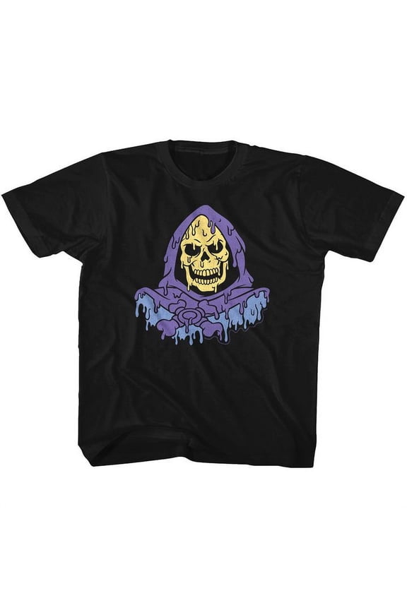 Masters Of The Universe Melty Skeletor Black Youth T-Shirt