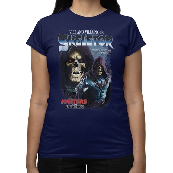 Masters Of The Universe Movie Skeletor Master Of Netherworld Collage Women's T Shirt (Navy, S-XXL)