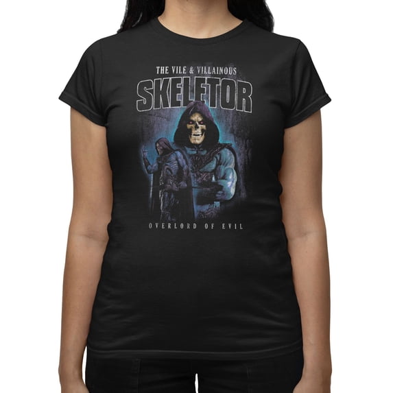 Masters Of The Universe Movie Vile And Villanous Skeletor Women's T Shirt (Black, S-XXL)