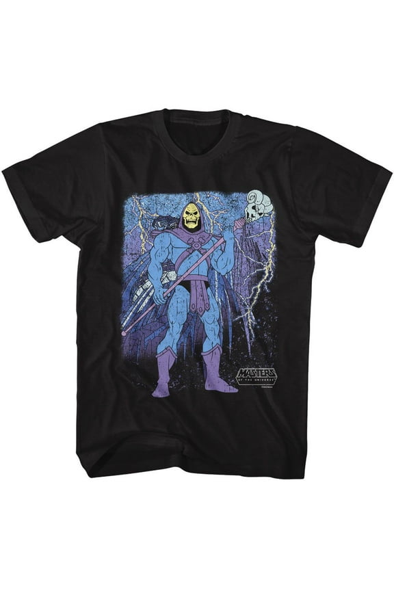 Masters Of The Universe Skeletor And Skull Mountain Black Adult T-Shirt 3Xlt