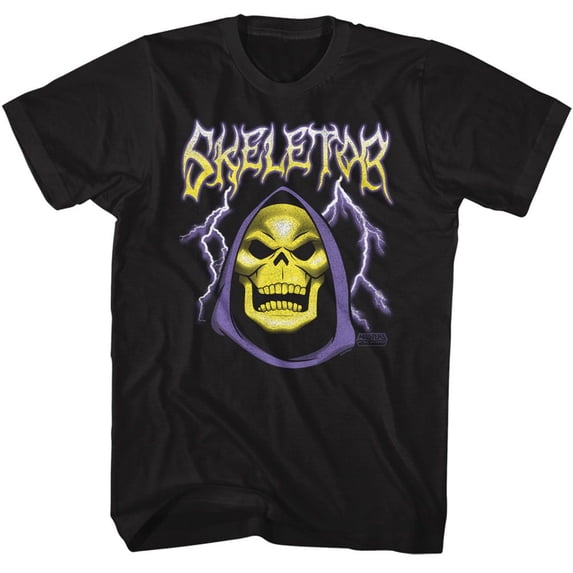 Masters Of The Universe Skeletor Lightning Black Adult S/S Tshirt 5Xl