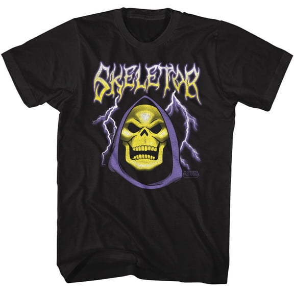 Masters Of The Universe Skeletor Lightning Black Adult T-Shirt