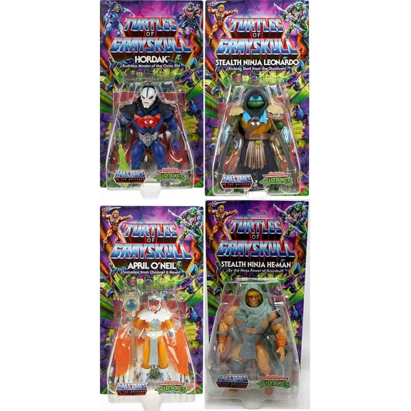 Masters Of The Universe Teenage Mutant Ninja Turtles 6" Figure Turtles Of Grayskull Wave 4 - Set of 4