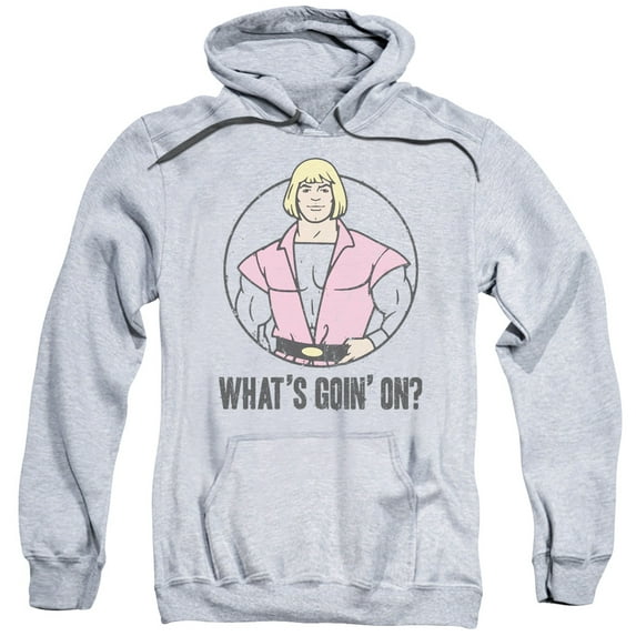 Masters Of The Universe/Whats Goin On Adult Pullover Hoodie Sweatshirt Athletic Heather