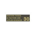thumbnail image 1 of Masters Theses in the Pure and Applied Sciences: Accepted by Colleges and Universities of the United States and Canada V, (Paperback), 1 of 1