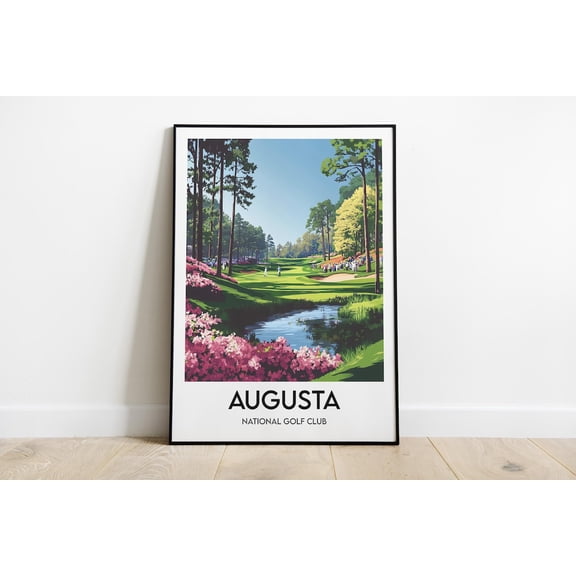 Masters Tournament Poster, Retro Augusta Golf Wall Art, Unframed Paper Poster 8x10in