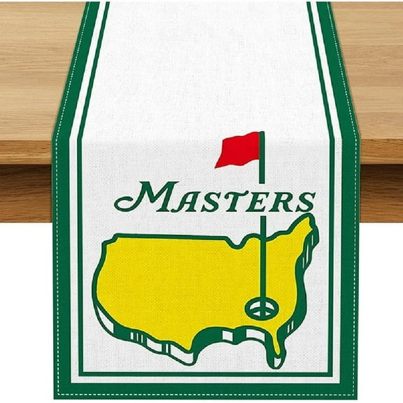 Masters Tournament Table Runner Masters Golf Party Decorations Dining Room Home Kitchen Table Decor (13" x 72")