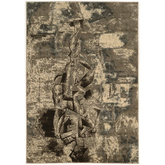 Masters Woman Grey Area Rug 5x7.6 Easy Care Polypropylene Artistic Design