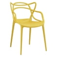 thumbnail image 1 of Masters Yellow Modern Stackable Arm Chair (Set of 4), 1 of 5