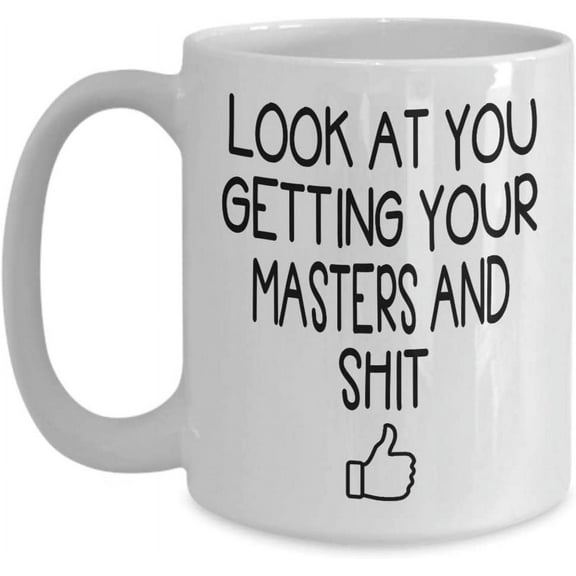 Masters graduation Coffee Mug Gift Idea For Masters graduates, MBA graduation student Thank You Tea Cup Mother's day Father's day Christmas Xmas