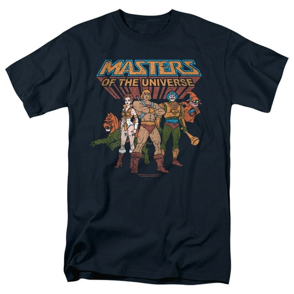 Masters of The Universe Team of Heroes Unisex Adult T Shirt (Small) Navy