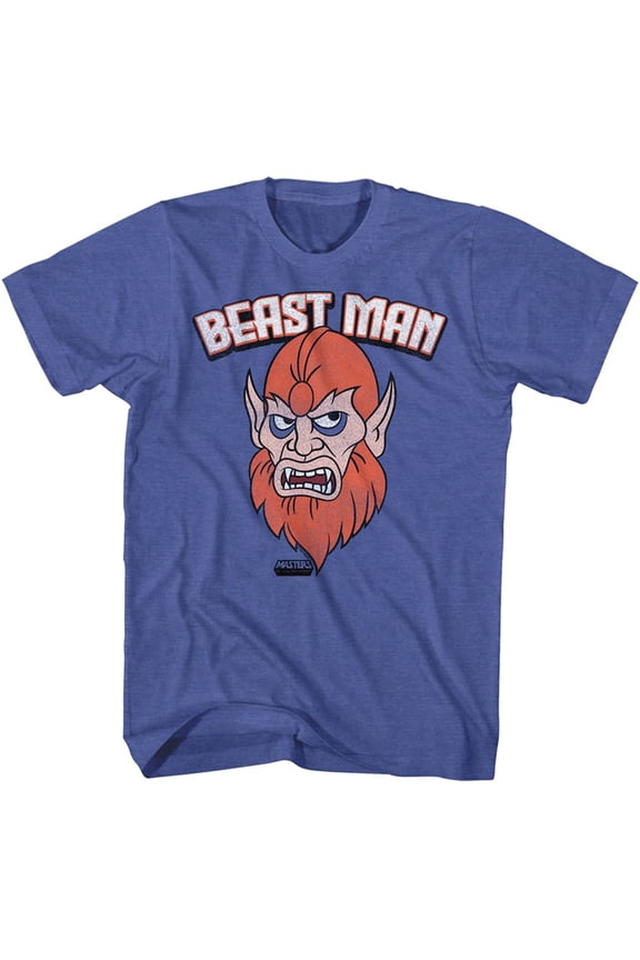 Masters of the Universe Beast Man Royal Heather Adult T-Shirt