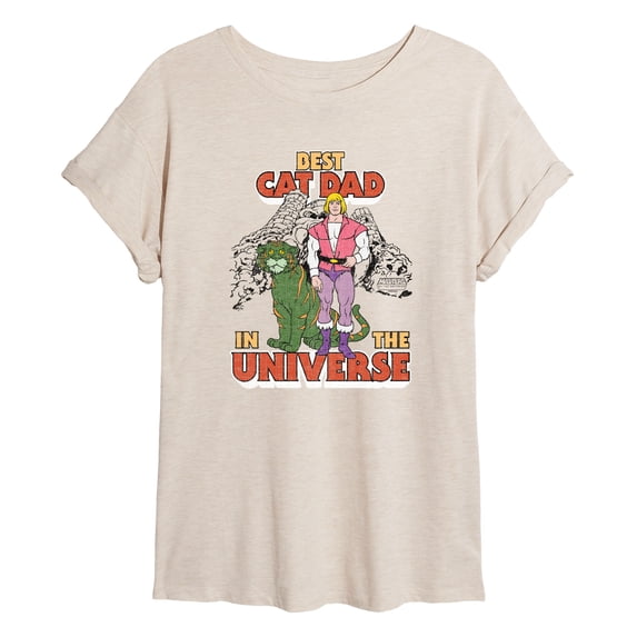 Masters of the Universe - Best Cat Dad Oversized Graphic T-Shirt