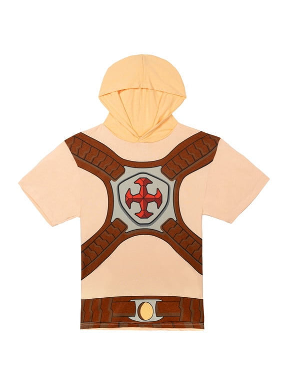 Big Boys' Cosplay Hooded T-Shirt Tan He Man