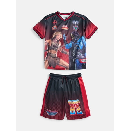 Sonic The Hedgehog Master of the Universe Boys Graphic Soccer Jersey and Shorts Set, 2-Piece, Sizes 4-16