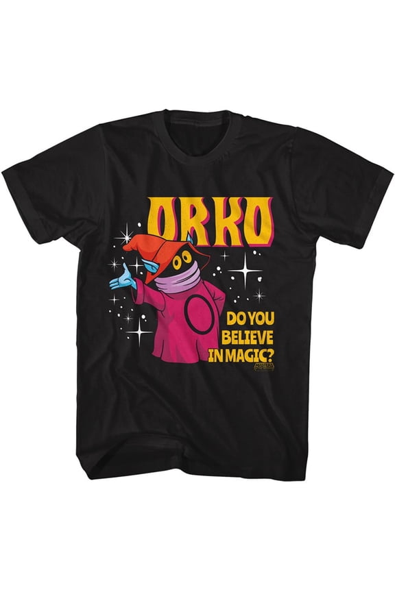 Masters of the Universe Do You Believe In Magic Black Adult T-Shirt