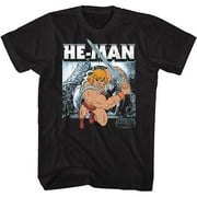 Masters of the Universe He-Man Charging Black Adult T-Shirt