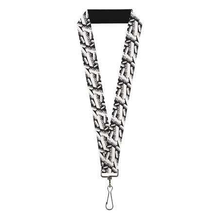 Masters of the Universe Lanyard, MASTERS OF THE UNIVERSE Brick Logo Stacked White Black, Elastic