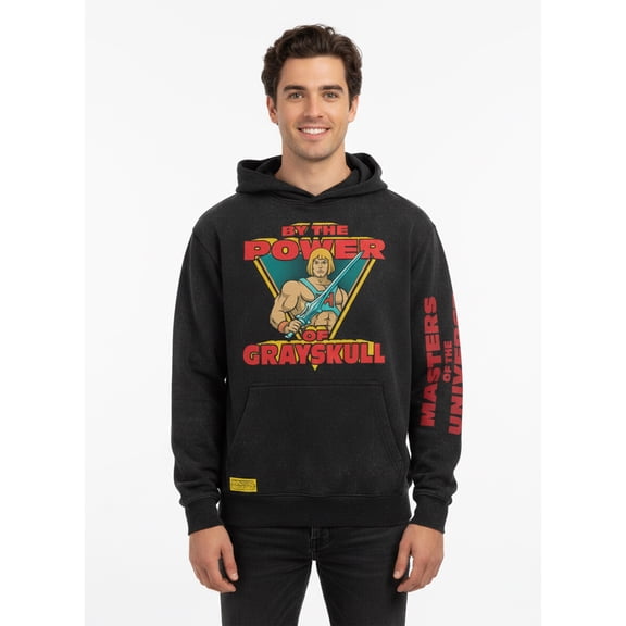 Masters of the Universe Men's and Big Men's Power of Grayskull Mineral Wash Graphic Hoodie, Sizes S-3XL
