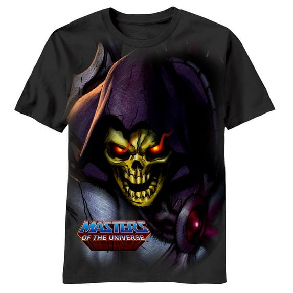 Masters of the Universe Mens T-Shirt - Giant Scary Skeletor Face Smile Scream (Small)