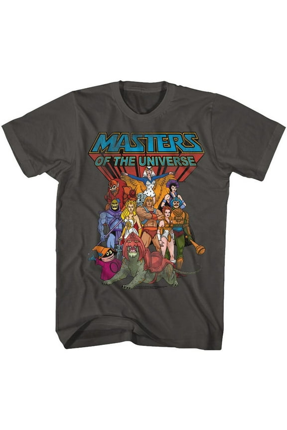 Masters of the Universe Mens T-shirt - Giant Group Under Logo (X-Large)