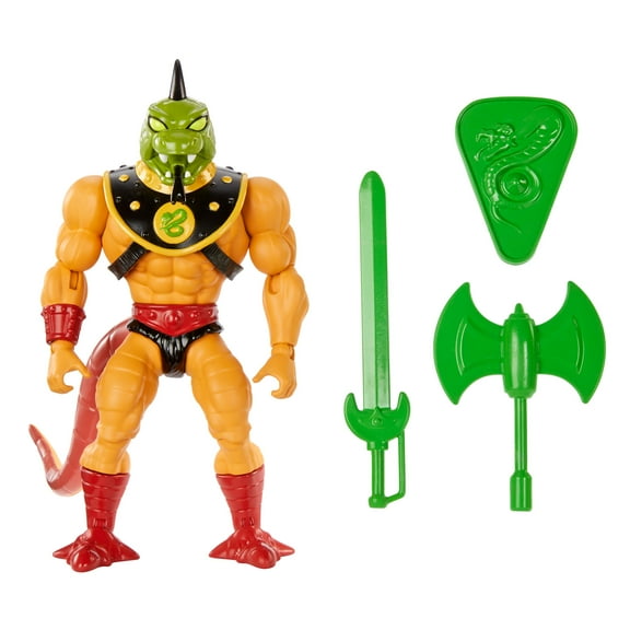 Masters of the Universe Origins Action Figure Reptilax, Snake Men MOTU Toy, 16 Articulations